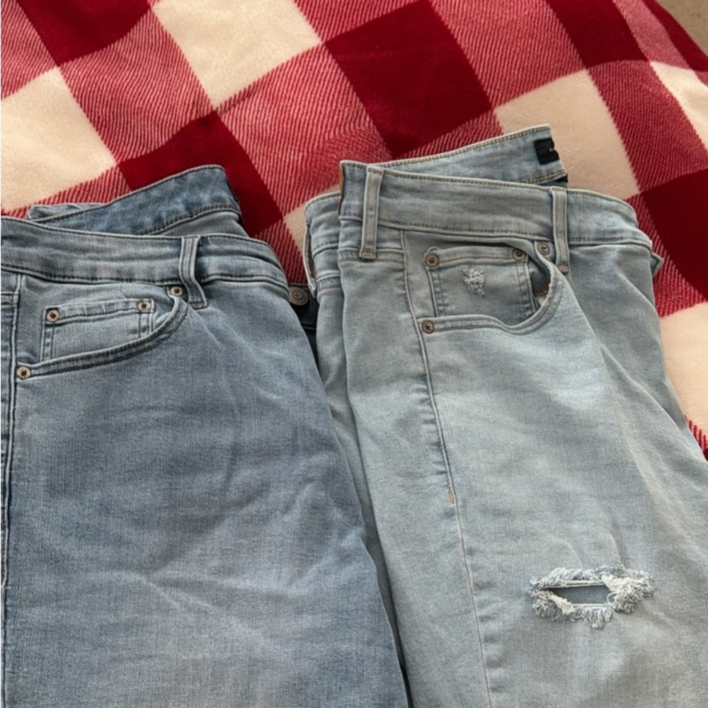American Eagle Outfitters Light and Medium Blue Jeans